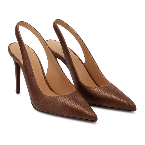brown slingback heel