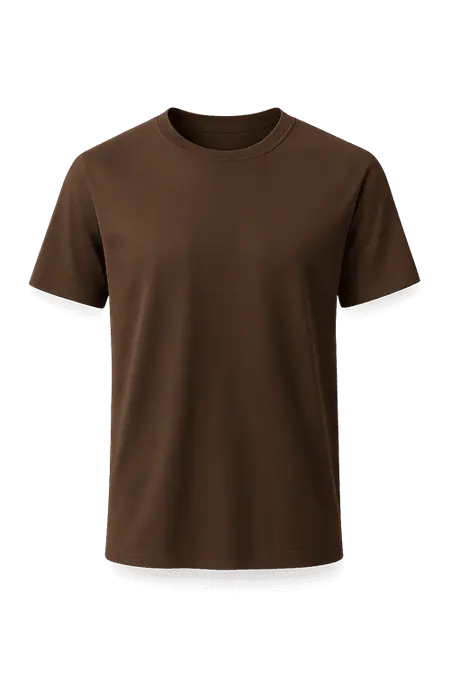 brown T-shirt