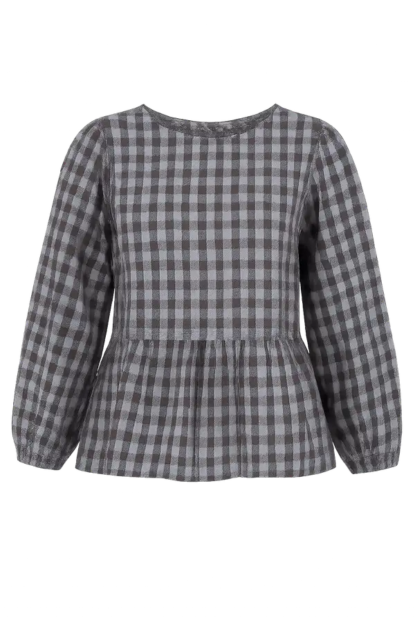 grey peplum blouse