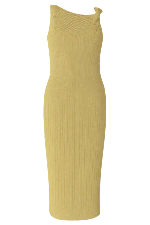 Green midi dress