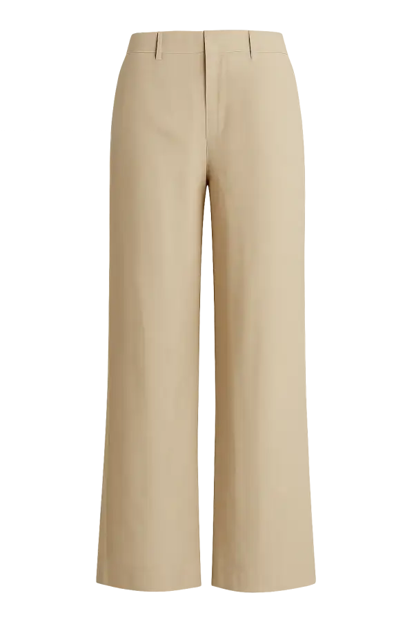 tan wide-leg trouser
