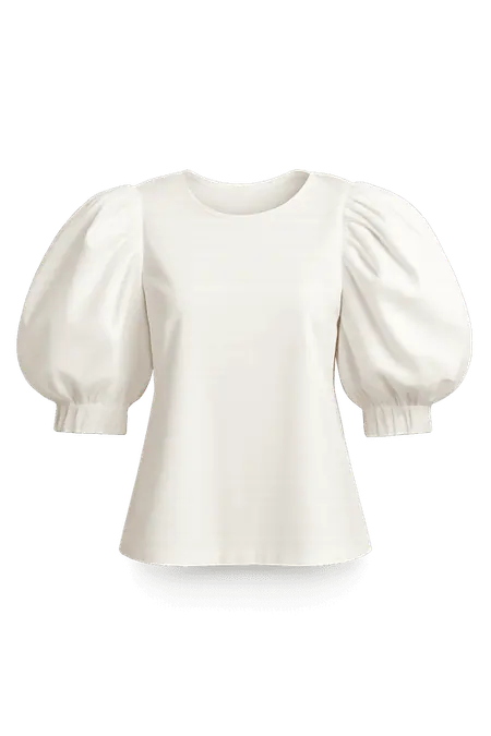 Puff-sleeve blouse